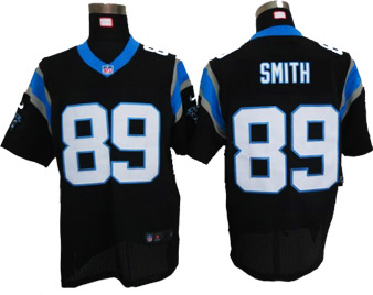 NFL Nike Elite Jersey Carolina Panthers 89 Wide Receiver Smith Black